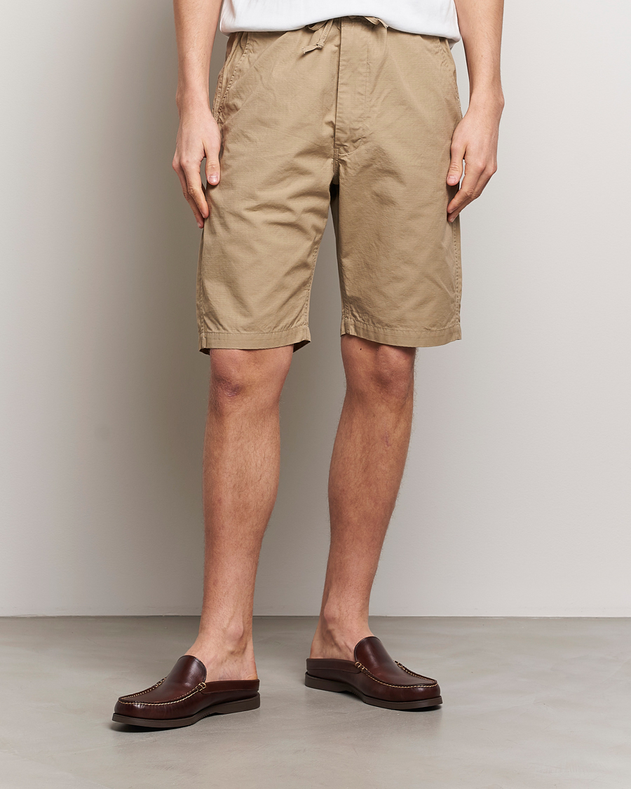 Hombres | Pantalones cortos con cordones | orSlow | New Yorker Shorts Beige
