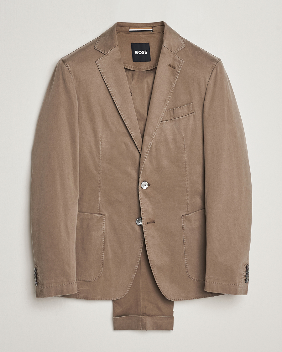 Hombres | Trajes | BOSS BLACK | Hanry Cotton Suit Open Brown