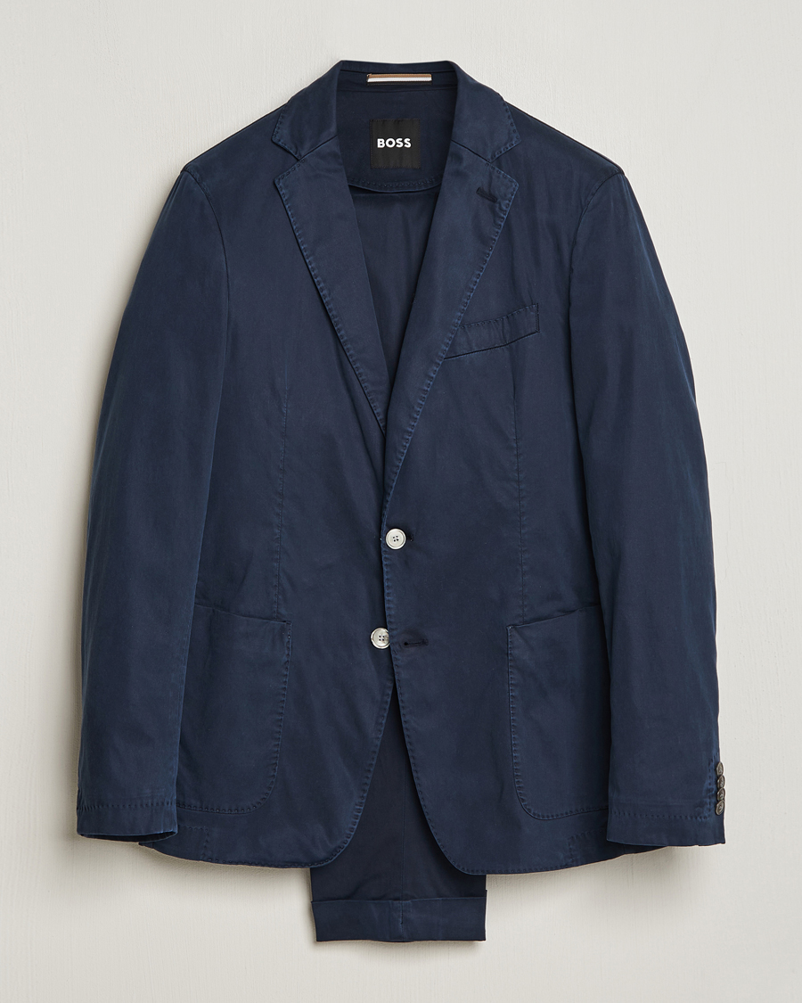 Hombres | Trajes | BOSS BLACK | Hanry Cotton Suit Dark Blue