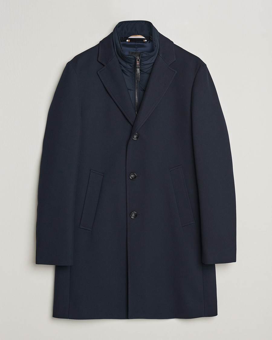 Hombres | Abrigos y chaquetas | BOSS BLACK | Hyde Cotton Coat Dark Blue