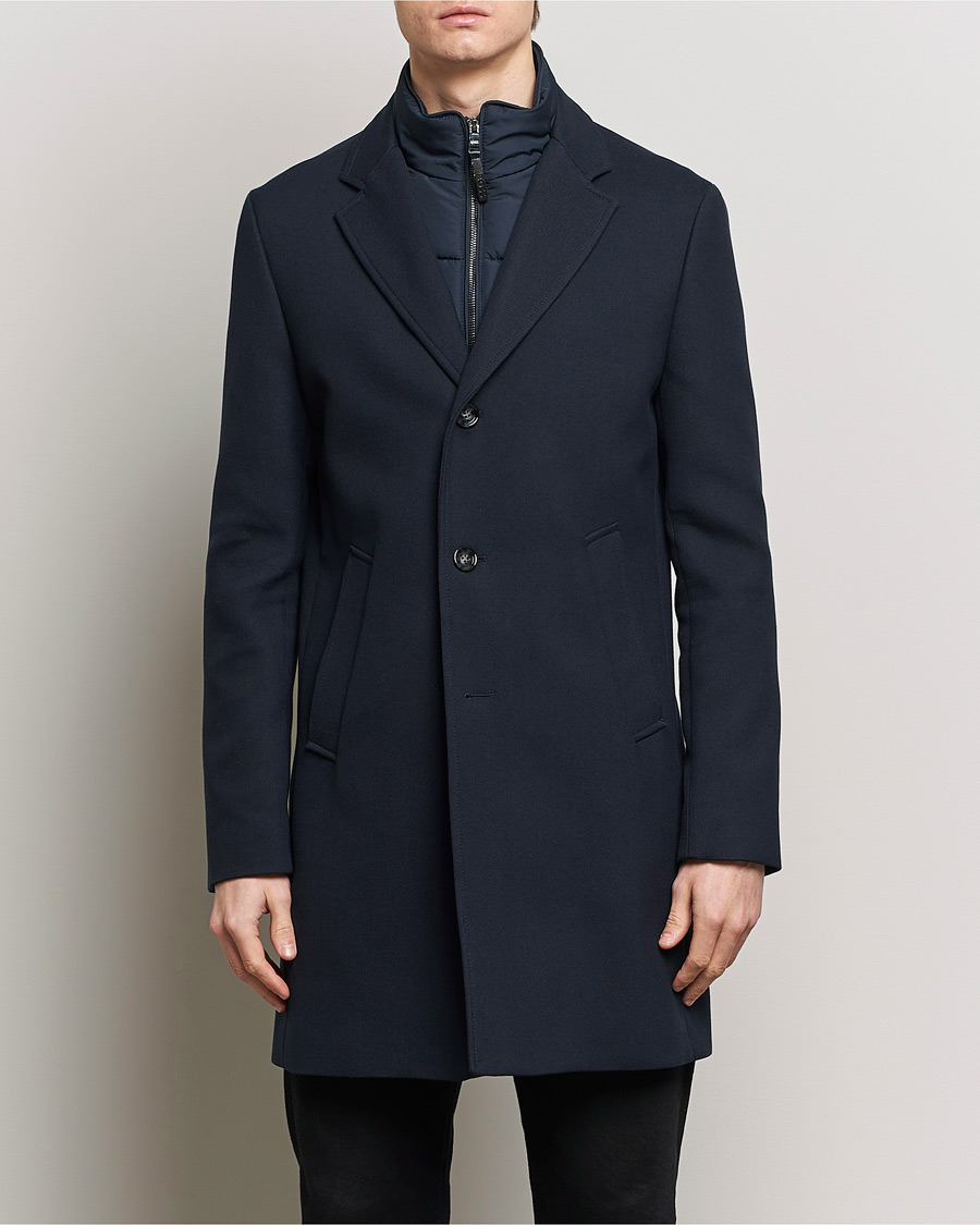 Hombres | Chaquetas formales | BOSS BLACK | Hyde Cotton Coat Dark Blue
