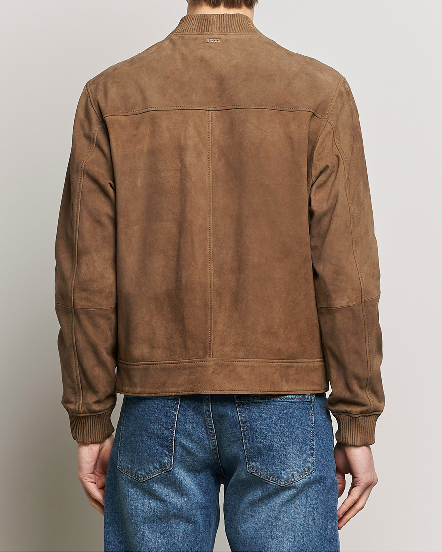 Hombres | Abrigos y chaquetas | BOSS BLACK | Malbano Leather Jacket Open Brown