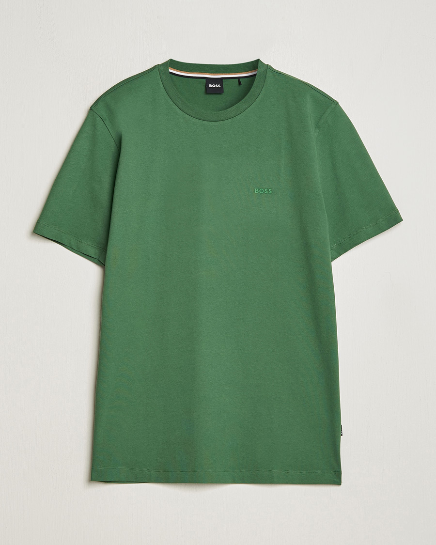 Hombres | Camisetas | BOSS BLACK | Thompson Crew Neck T-Shirt Open Green