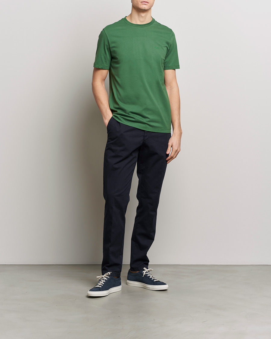Hombres | Camisetas | BOSS BLACK | Thompson Crew Neck T-Shirt Open Green