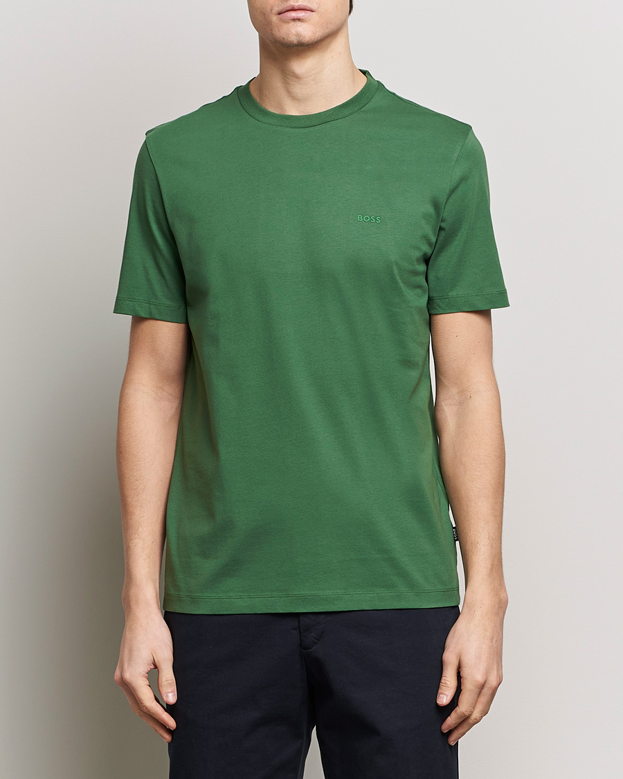 Hombres | Camisetas | BOSS BLACK | Thompson Crew Neck T-Shirt Open Green