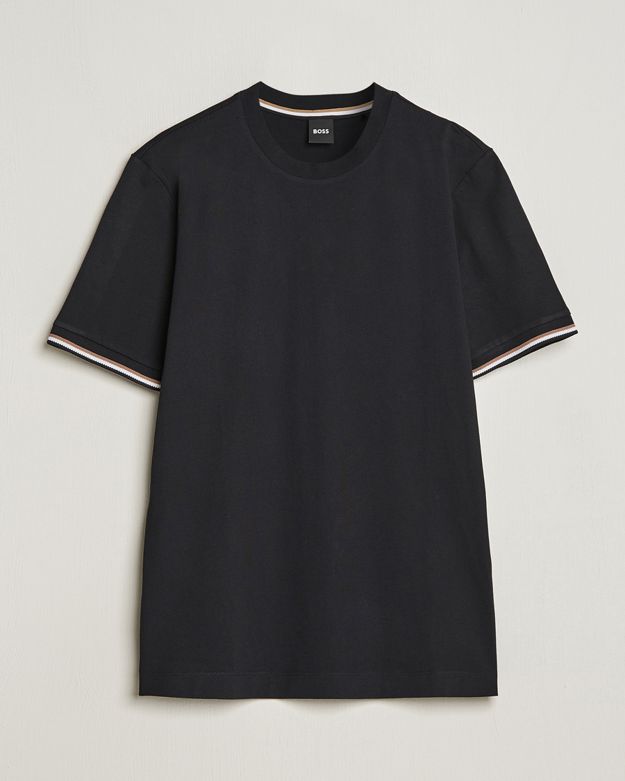 Hombres | Camisetas | BOSS BLACK | Thompson Tipped Crew Neck T-Shirt Black