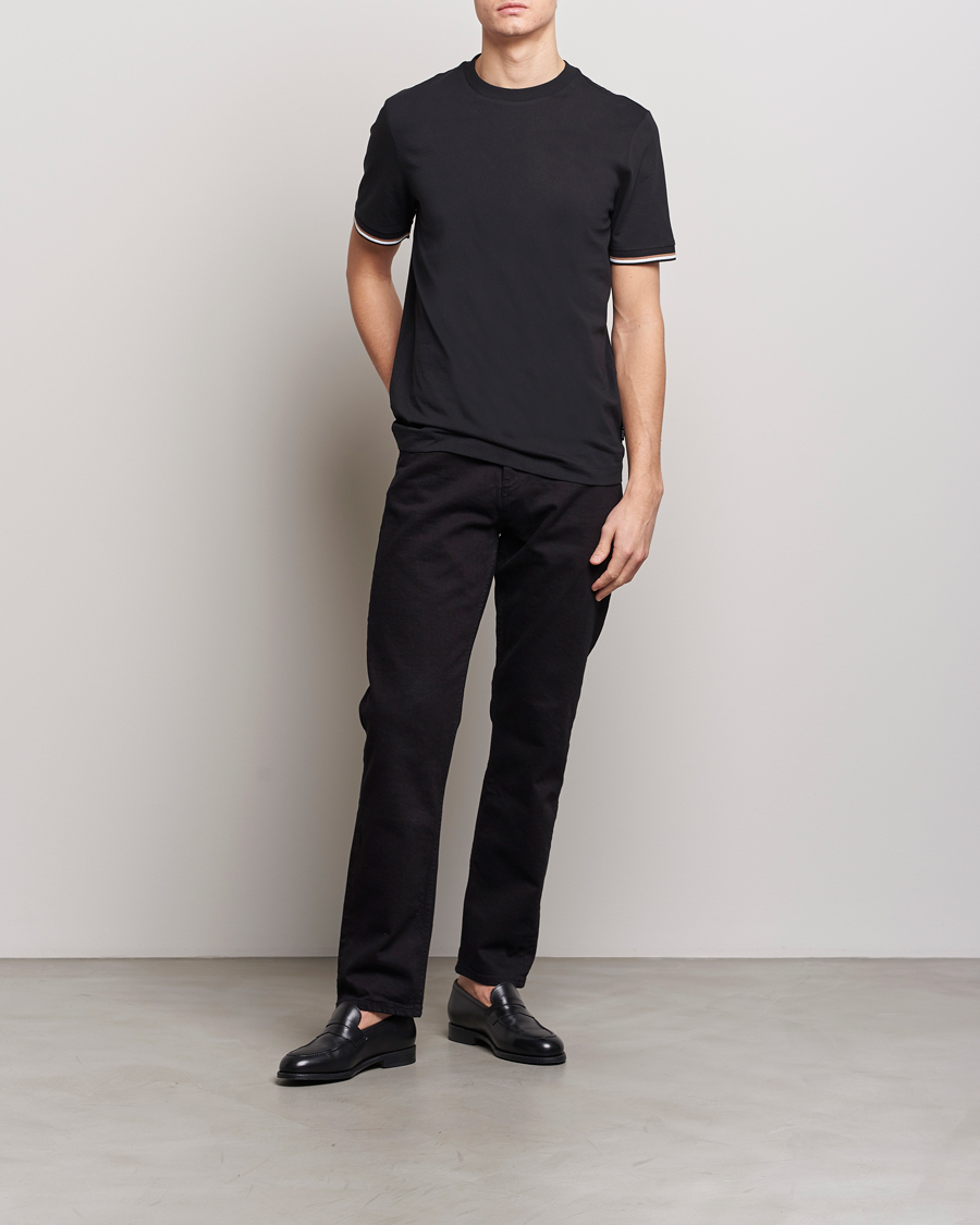 Hombres | Camisetas | BOSS BLACK | Thompson Tipped Crew Neck T-Shirt Black