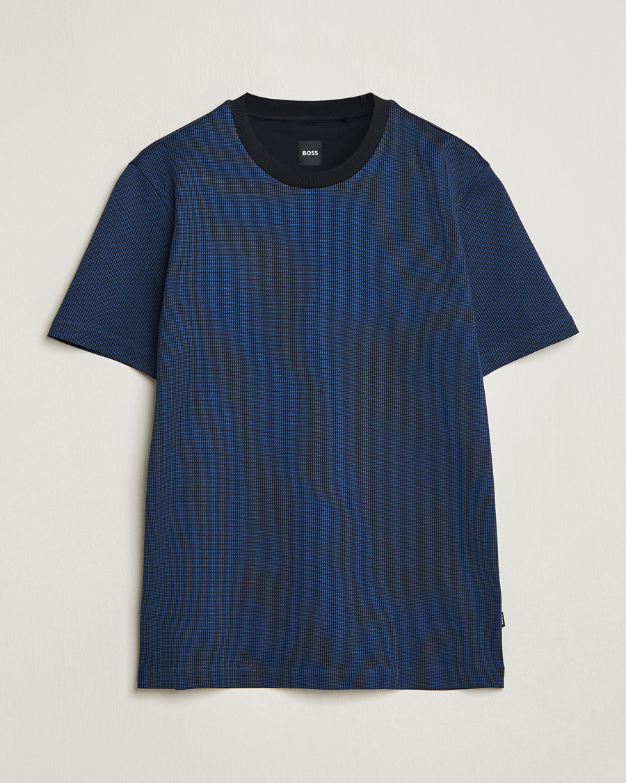 Hombres | Camisetas | BOSS BLACK | Tiburt Crew Neck T-Shirt Dark Blue