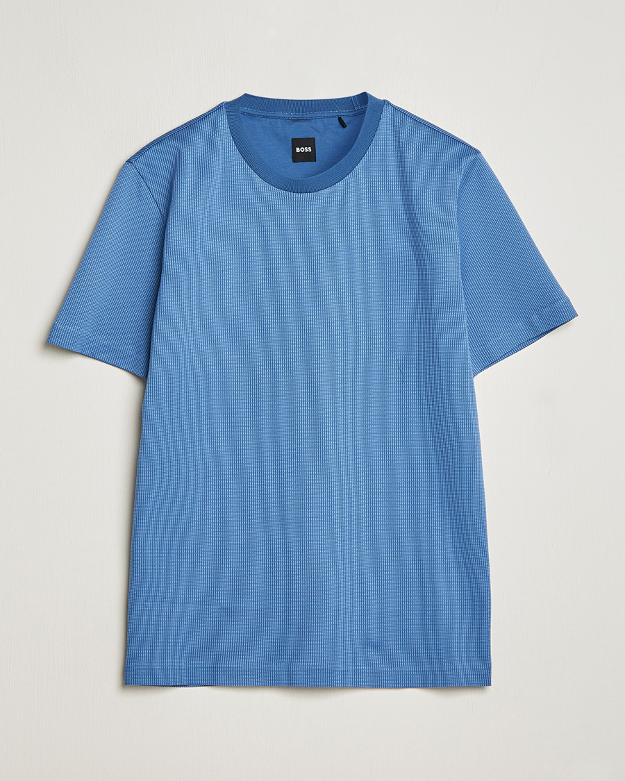 Hombres | Camisetas | BOSS BLACK | Tiburt Crew Neck T-Shirt Open Blue