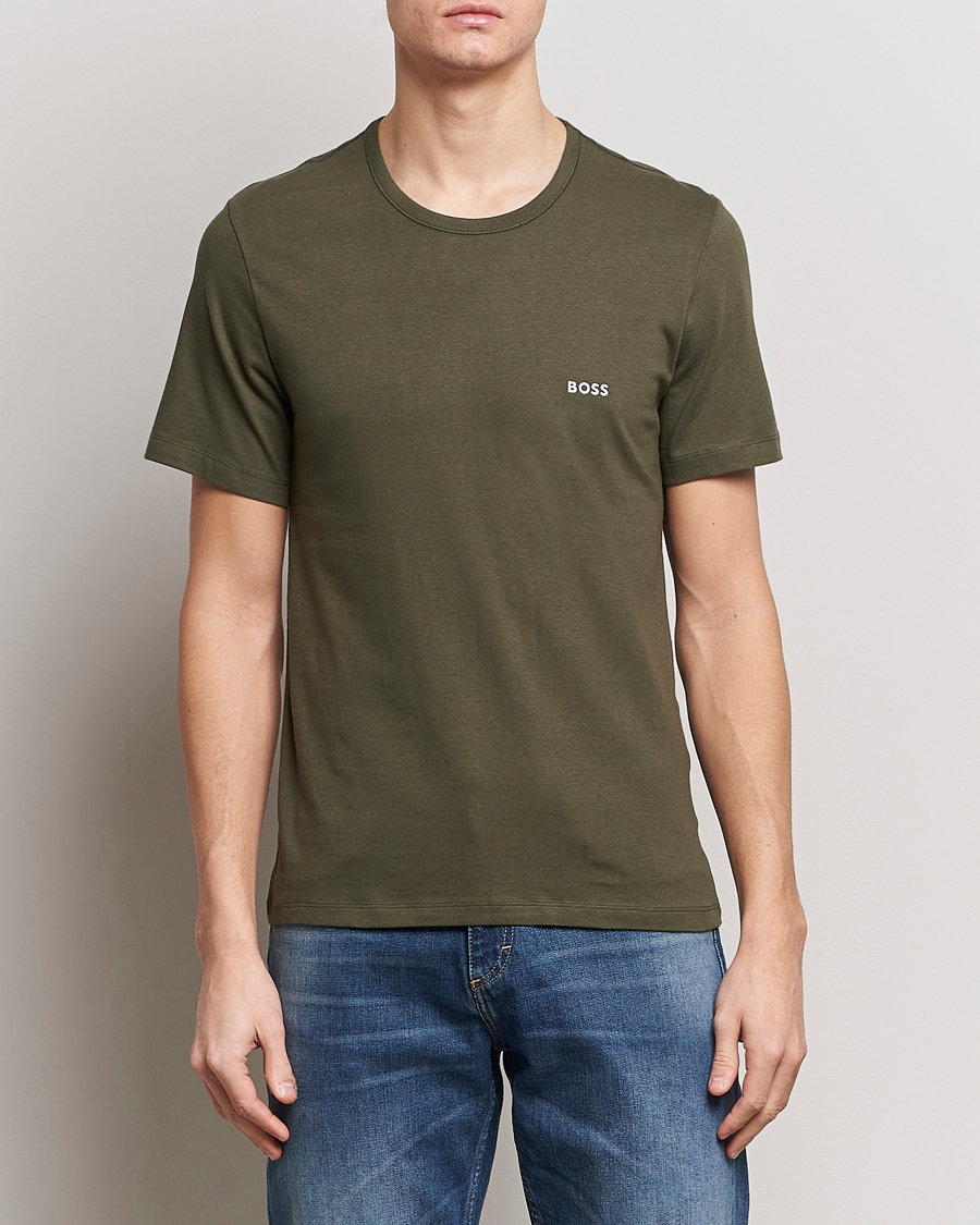 Hombres | Camisetas | BOSS BLACK | 3-Pack Crew Neck T-Shirt Black/Blue/Green