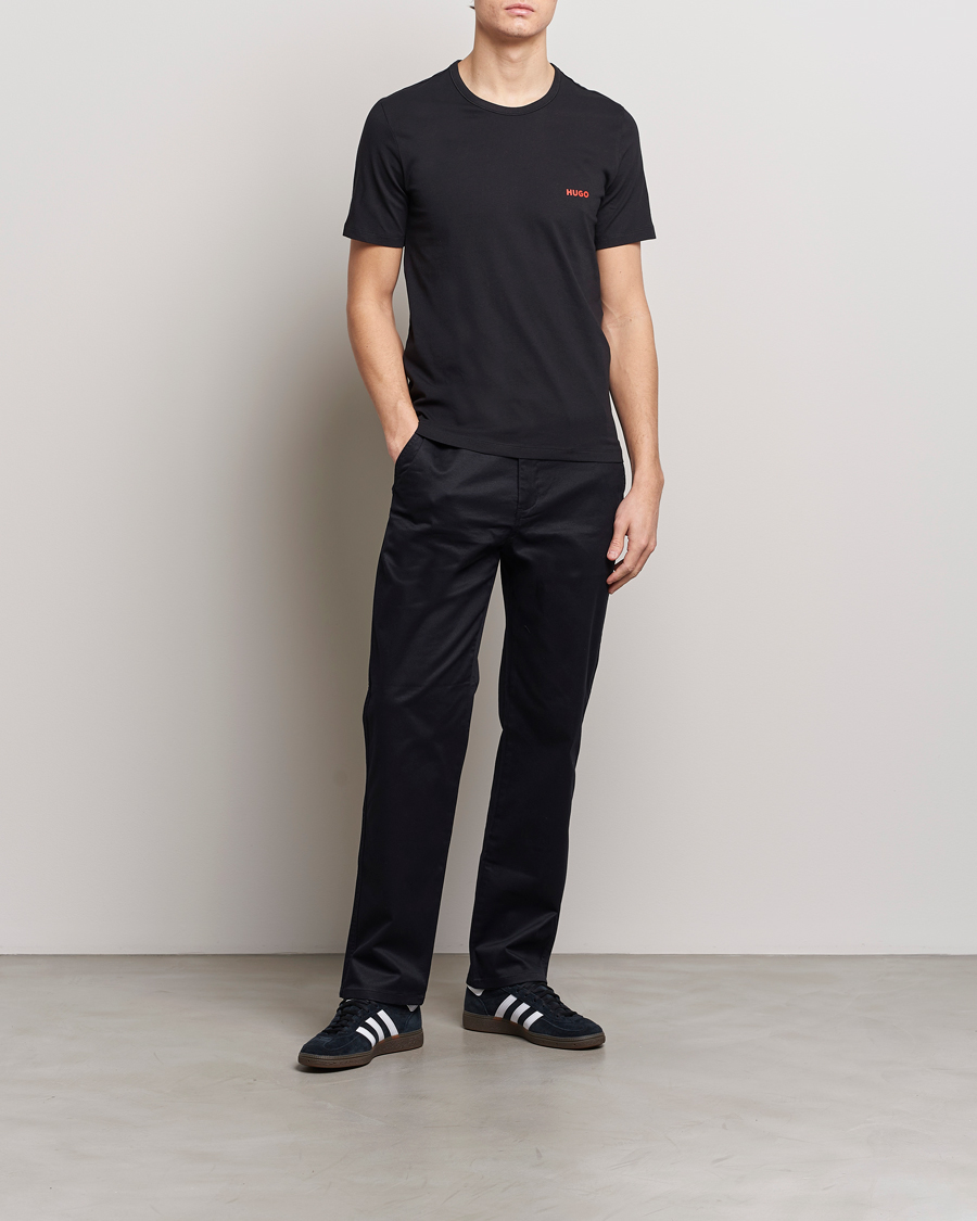 Hombres | Camisetas | HUGO | 3-Pack Logo Crew Neck T-Shirt Black/Red/White