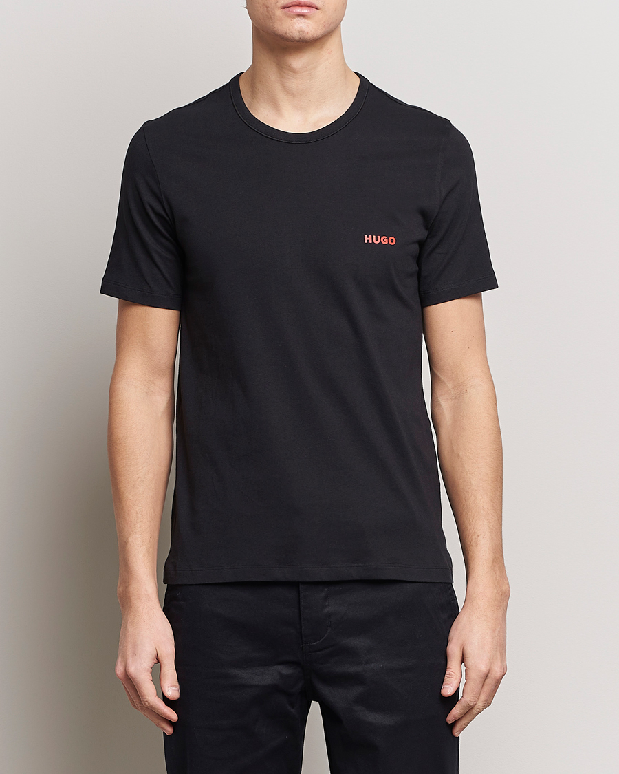 Hombres | Camisetas negras | HUGO | 3-Pack Logo Crew Neck T-Shirt Black/Red/White