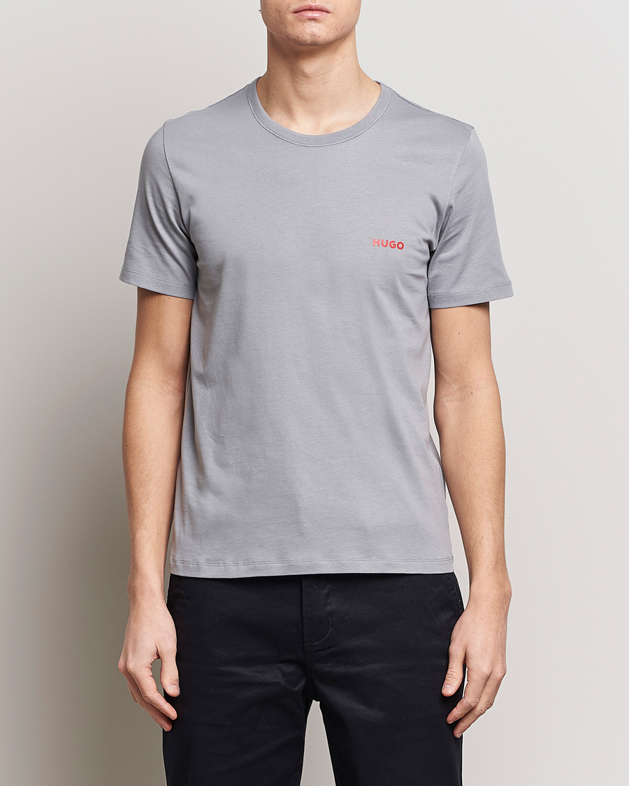 Hombres | Camisetas | HUGO | 3-Pack Logo Crew Neck T-Shirt Green/Navy/Grey