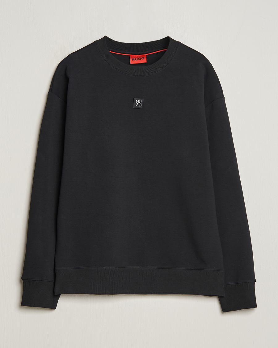 Hombres | Jerséis y prendas de punto | HUGO | Dettil Logo Sweatshirt Black