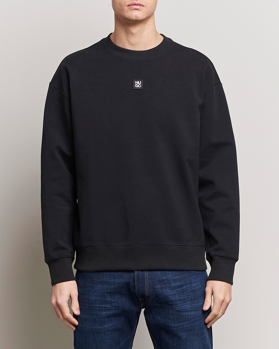 Hombres | Jerséis y prendas de punto | HUGO | Dettil Logo Sweatshirt Black