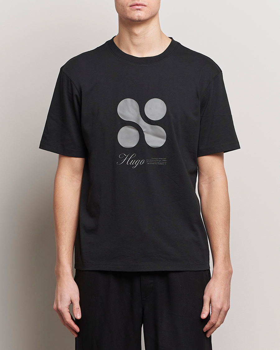 Hombres | Camisetas negras | HUGO | Dooling Logo T-Shirt Black