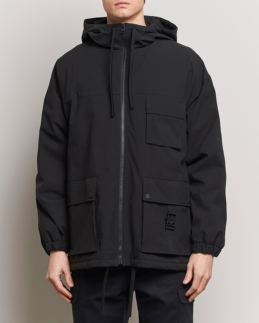 Hombres | Abrigos y chaquetas | HUGO | Borjo Hooded Jacket Black