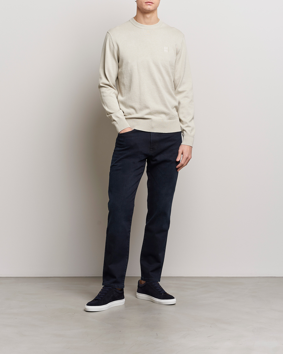 Hombres | Jerséis y prendas de punto | BOSS ORANGE | Kanovano Knitted Sweater Light Beige