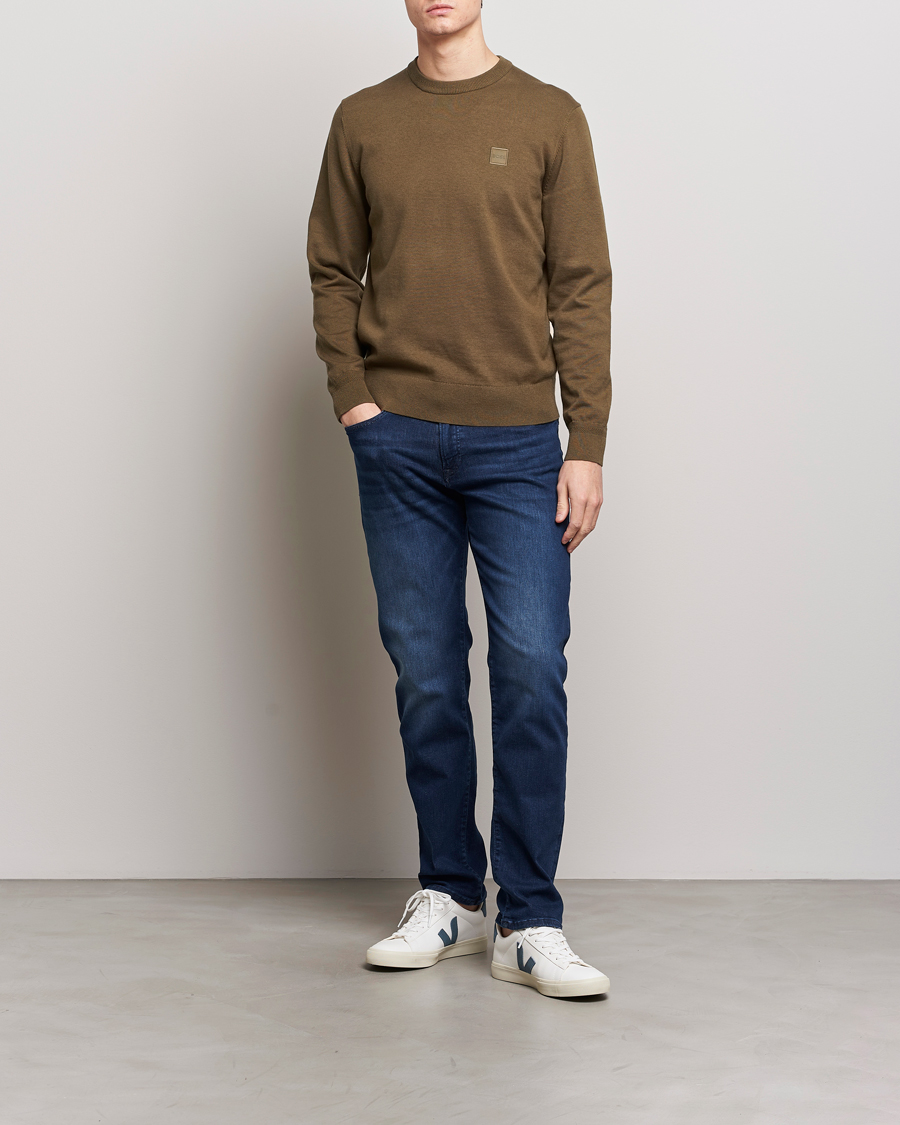Hombres | Jerséis y prendas de punto | BOSS ORANGE | Kanovano Knitted Sweater Open Green