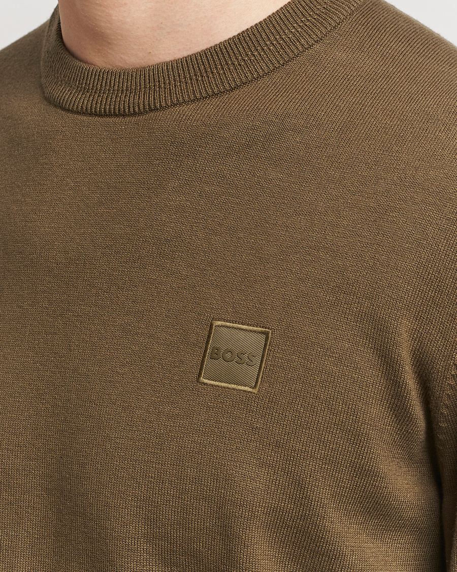 Hombres | Jerséis y prendas de punto | BOSS ORANGE | Kanovano Knitted Sweater Open Green