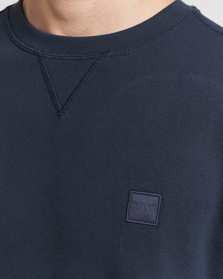 Hombres | Jerséis y prendas de punto | BOSS ORANGE | Westart Logo Sweatshirt Dark Blue