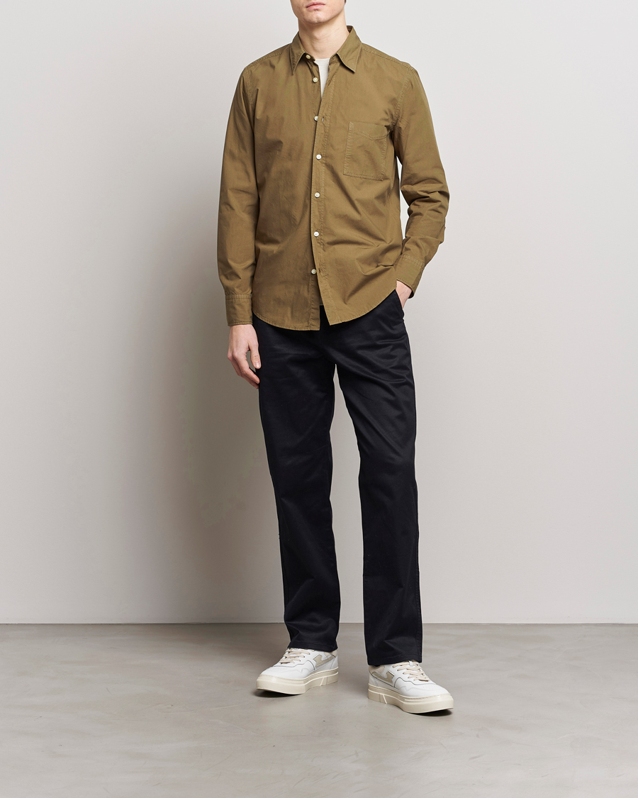 Hombres | Camisas | BOSS ORANGE | Relegant Cotton Pocket Shirt Open Green