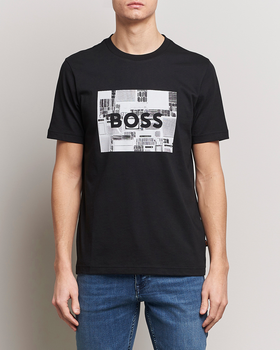 Hombres | Camisetas negras | BOSS ORANGE | Heavy Logo T-Shirt Black
