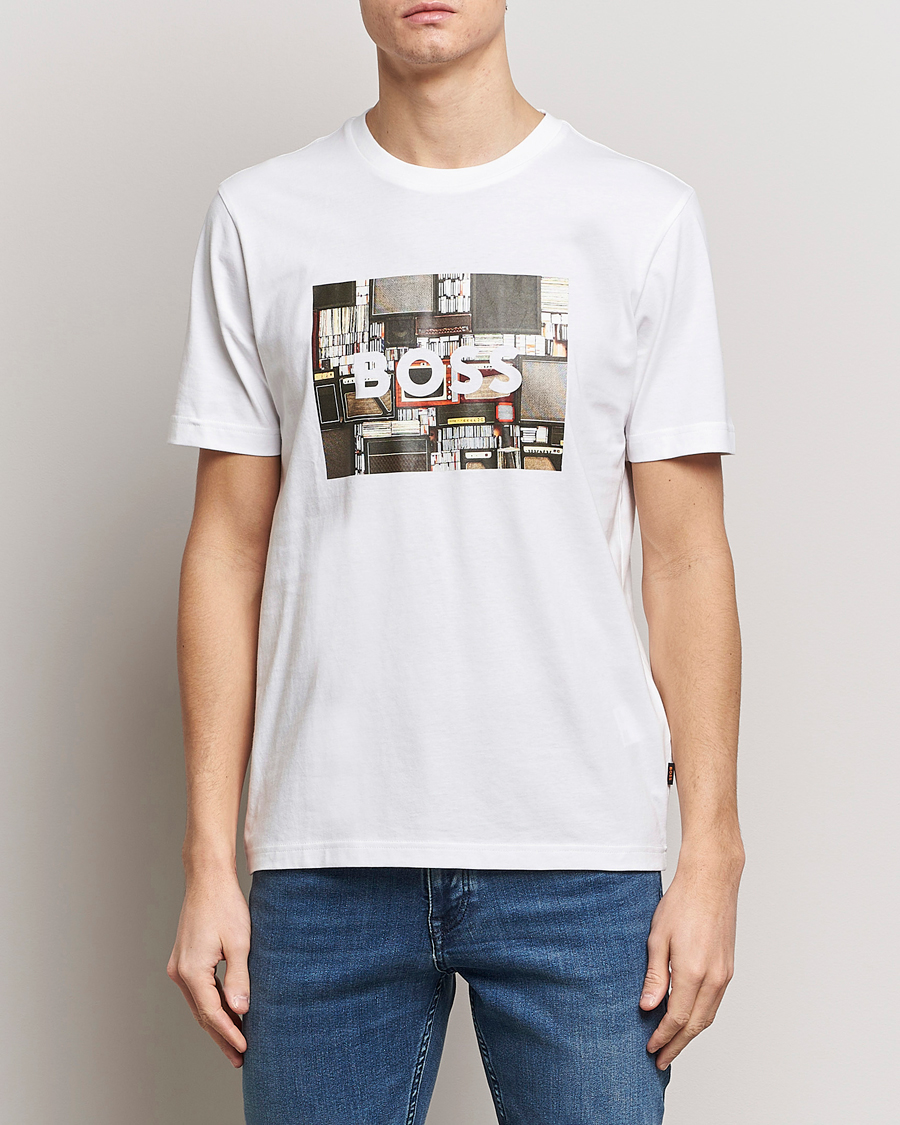 Hombres | Camisetas de manga corta | BOSS ORANGE | Heavy Logo T-Shirt White