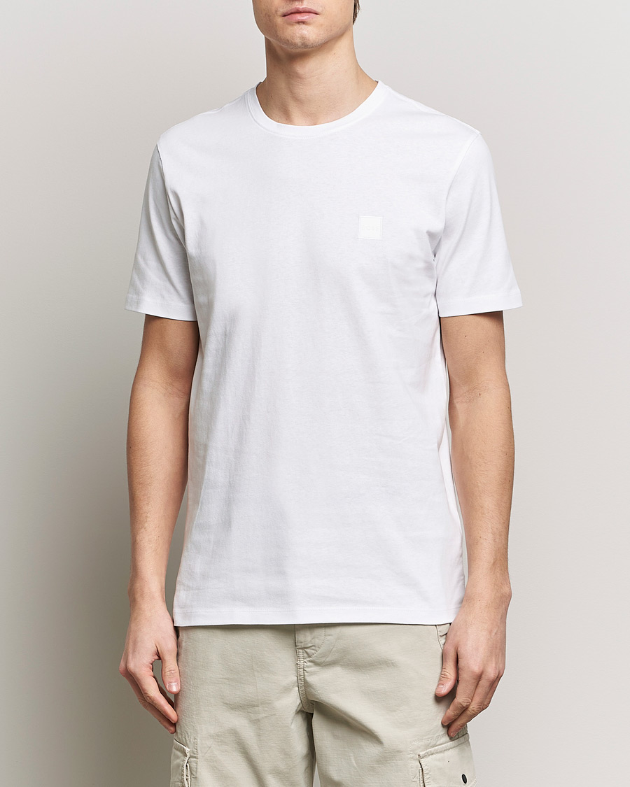 Hombres | Camisetas de manga corta | BOSS ORANGE | Tales Logo Crew Neck T-Shirt White