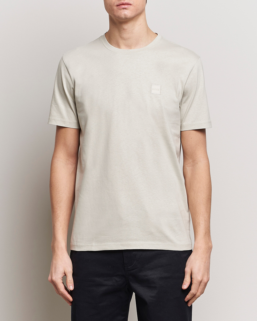 Hombres | Camisetas | BOSS ORANGE | Tales Logo Crew Neck T-Shirt Light Beige