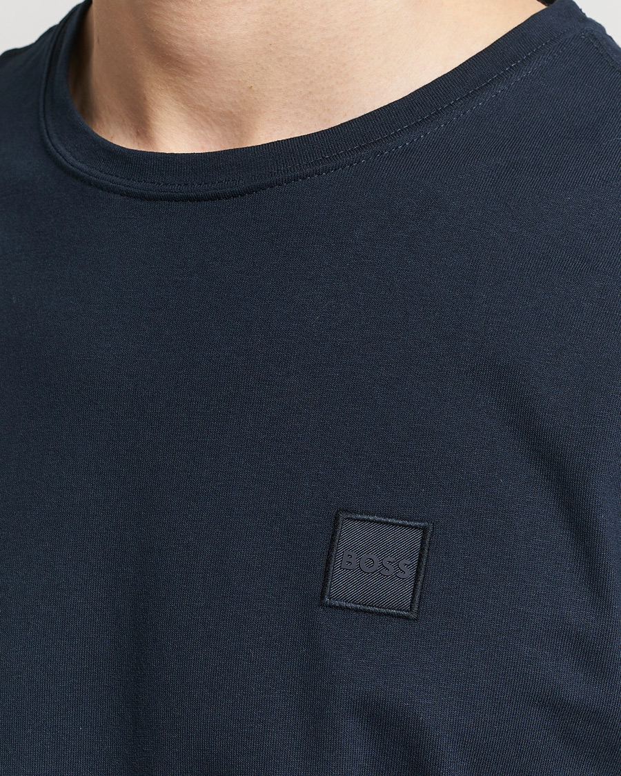 Hombres | Camisetas | BOSS ORANGE | Tales Logo Crew Neck T-Shirt Dark Blue