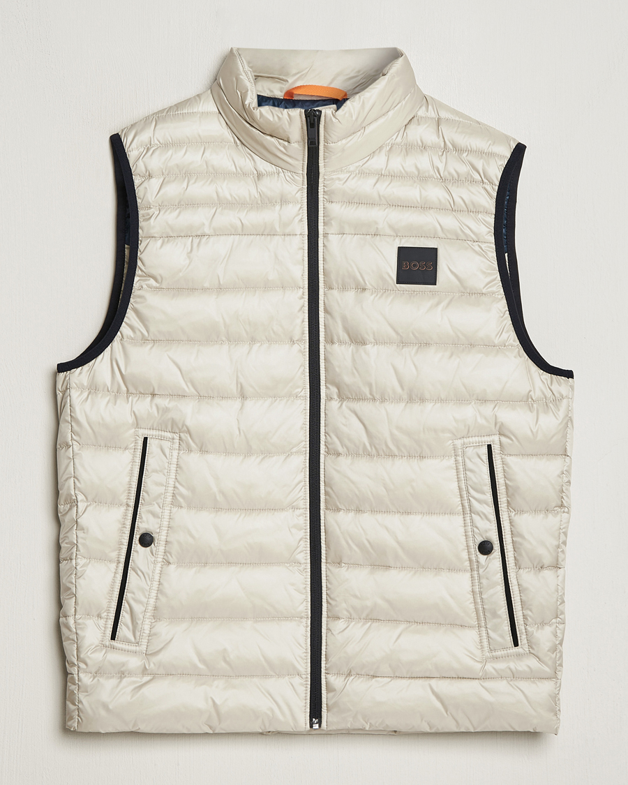 Hombres | Abrigos y chaquetas | BOSS ORANGE | Odeno1 Down Vest Light Beige