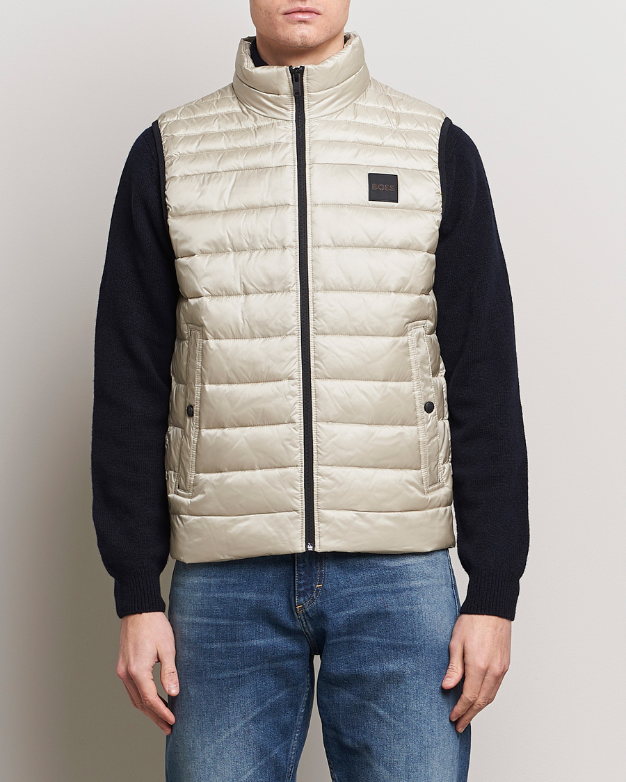 Hombres | Abrigos y chaquetas | BOSS ORANGE | Odeno1 Down Vest Light Beige