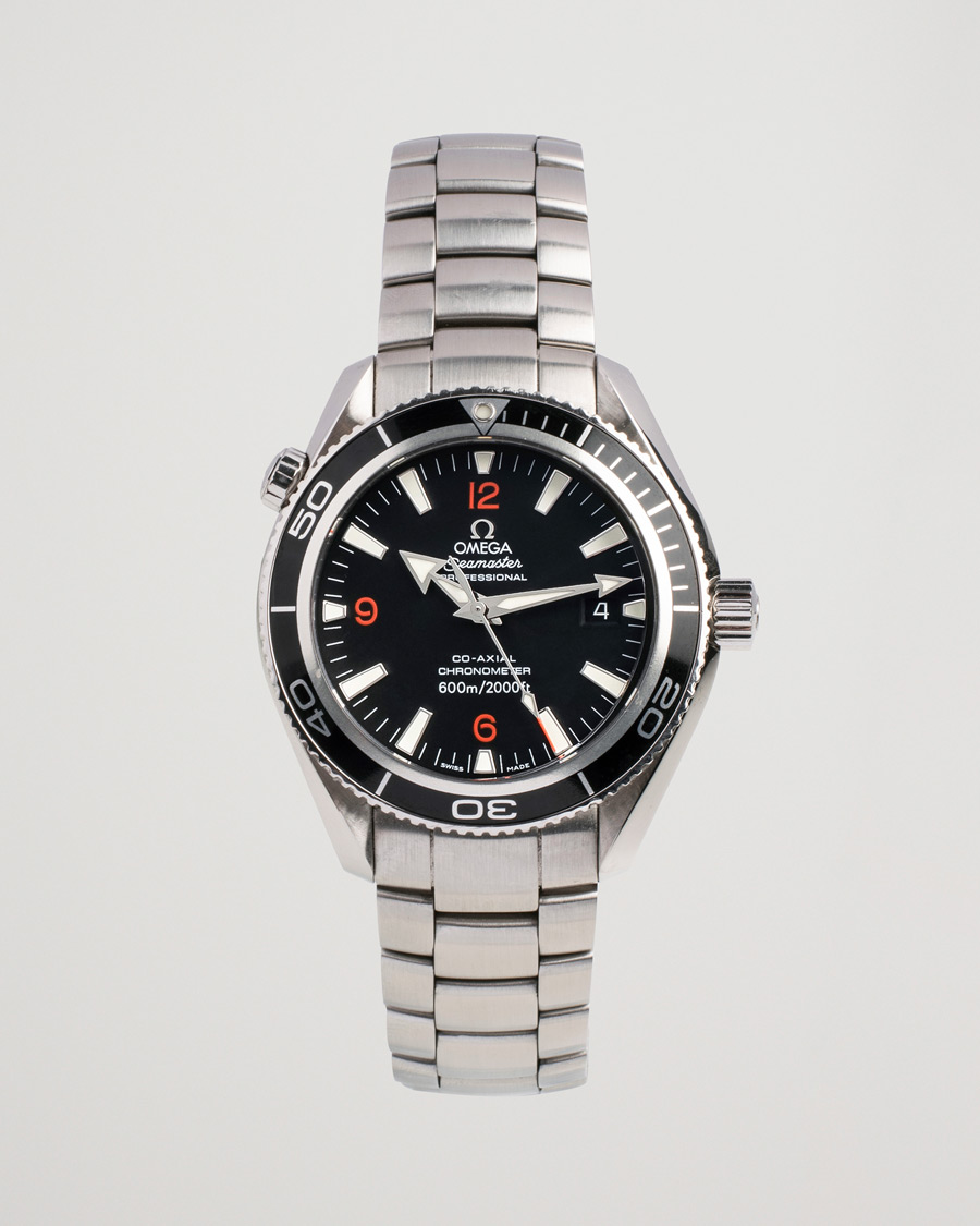 Hombres | Omega Pre-Owned Seamaster Planet Ocean 2201.51.00 Steel Black Silver | Omega Pre-Owned | Seamaster Planet Ocean 2201.51.00 Steel Black Silver