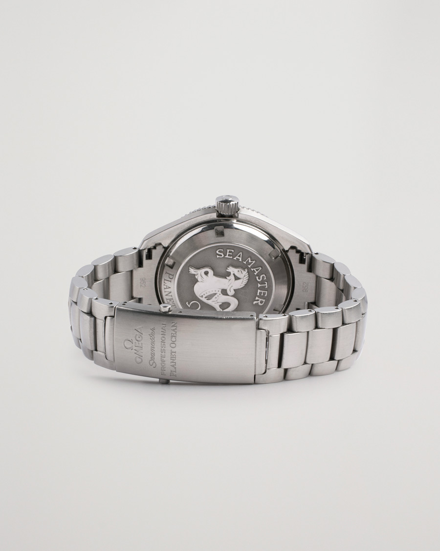 Hombres | Omega Pre-Owned Seamaster Planet Ocean 2201.51.00 Steel Black Silver | Omega Pre-Owned | Seamaster Planet Ocean 2201.51.00 Steel Black Silver