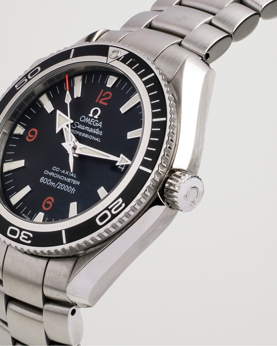 Hombres | Omega Pre-Owned Seamaster Planet Ocean 2201.51.00 Steel Black Silver | Omega Pre-Owned | Seamaster Planet Ocean 2201.51.00 Steel Black Silver