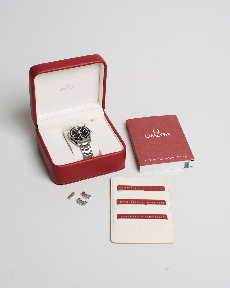 Hombres | Omega Pre-Owned Seamaster Planet Ocean 2201.51.00 Steel Black Silver | Omega Pre-Owned | Seamaster Planet Ocean 2201.51.00 Steel Black Silver