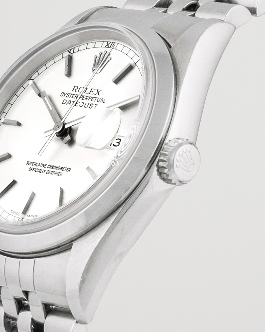 Hombres | Rolex Pre-Owned Datejust 16200 Oystert Perpetual Steel Silver | Rolex Pre-Owned | Datejust 16200 Oystert Perpetual Steel Silver