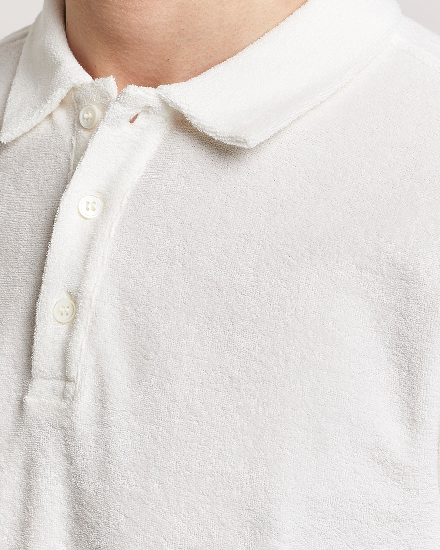Hombres | Polos | Zanone | Terry Cotton Polo White
