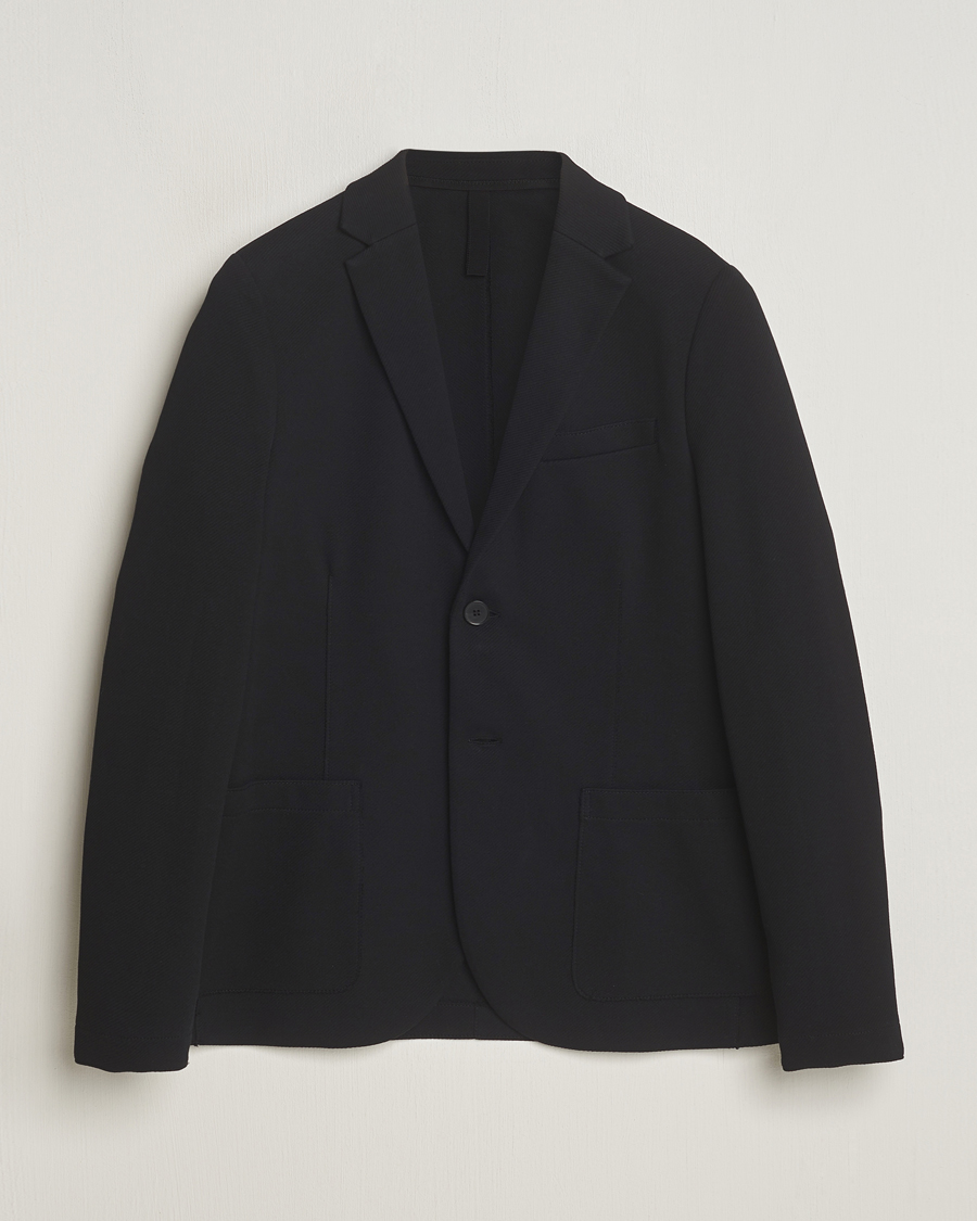 Hombres | Blazers | Harris Wharf London | Loro Piana Cavalry Twill Blazer Black
