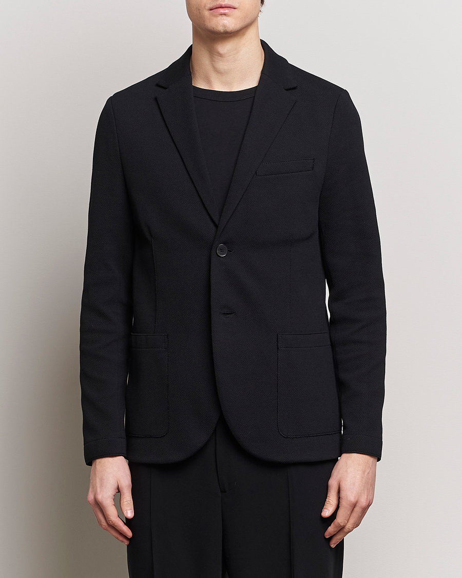 Hombres | Blazers | Harris Wharf London | Loro Piana Cavalry Twill Blazer Black