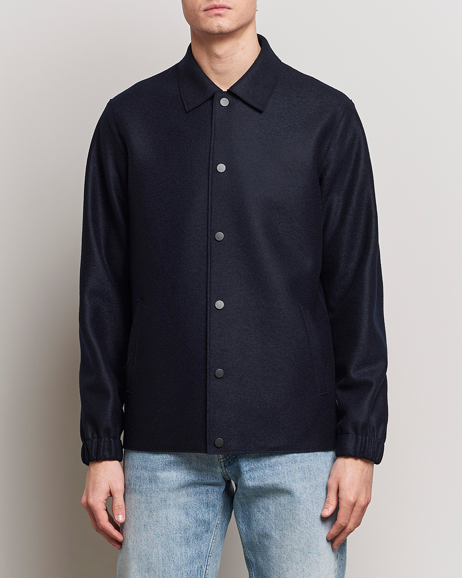 Hombres | Ropa | Harris Wharf London | Light Pressed Wool Coach Jacket Navy
