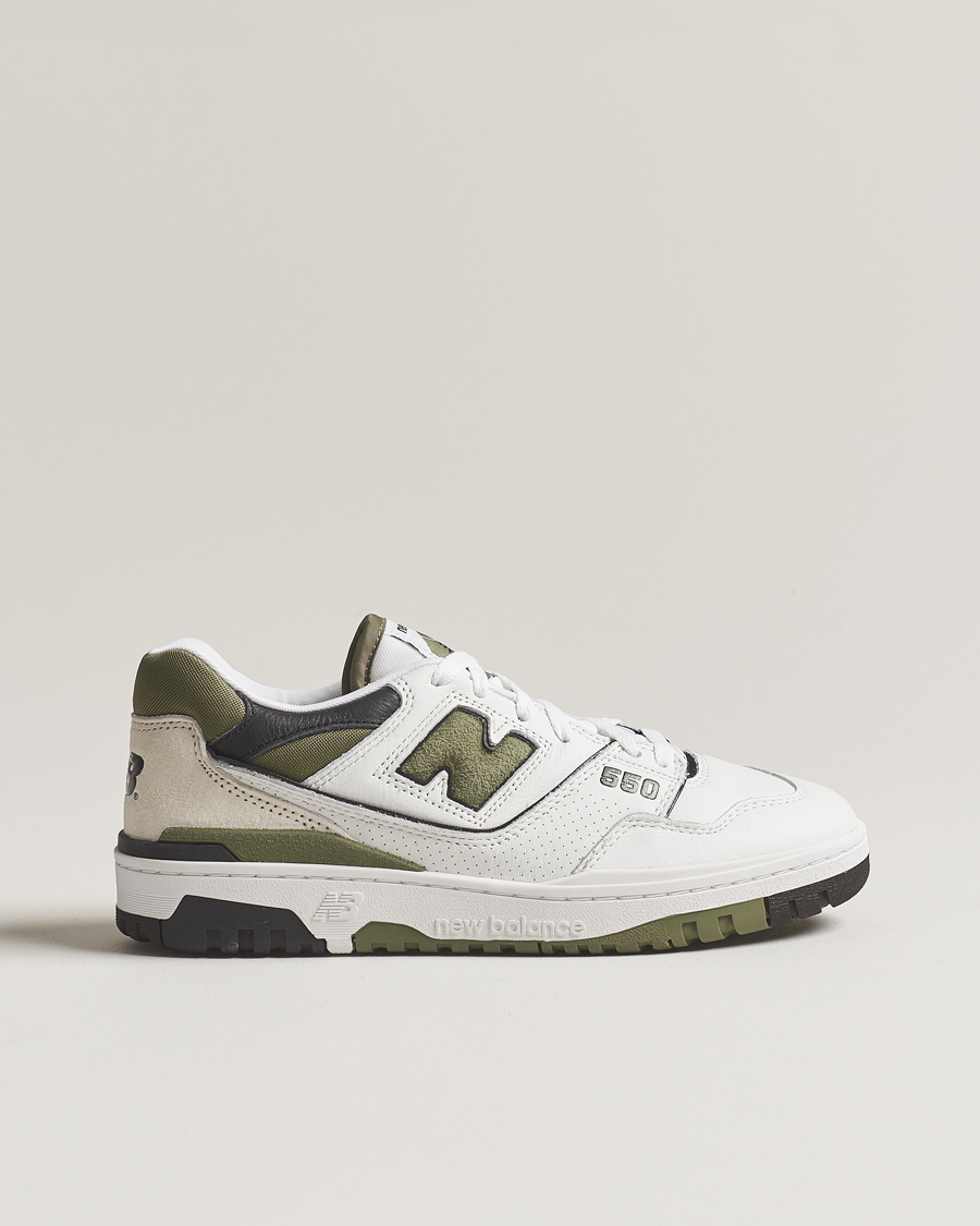 Hombres | New Balance 550 Sneakers White/Green | New Balance | 550 Sneakers White/Green