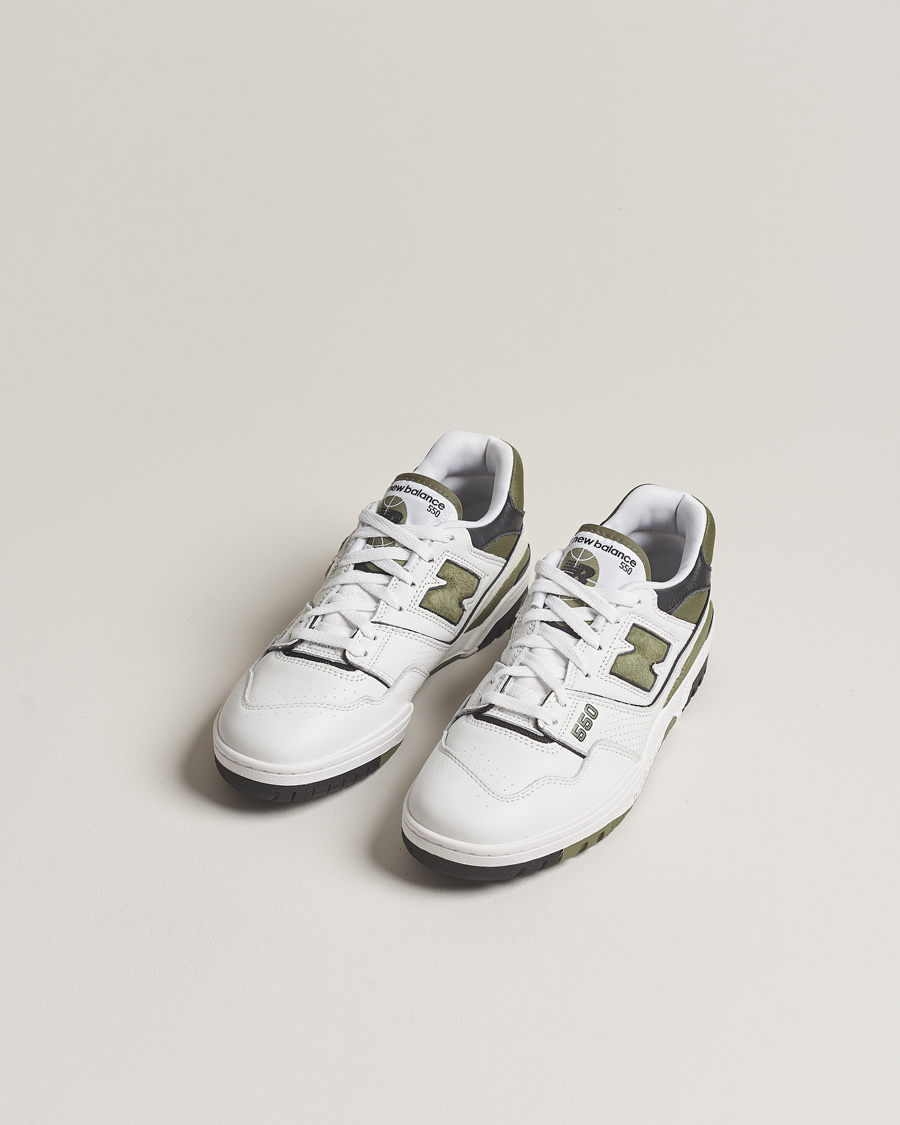 Hombres | New Balance 550 Sneakers White/Green | New Balance | 550 Sneakers White/Green