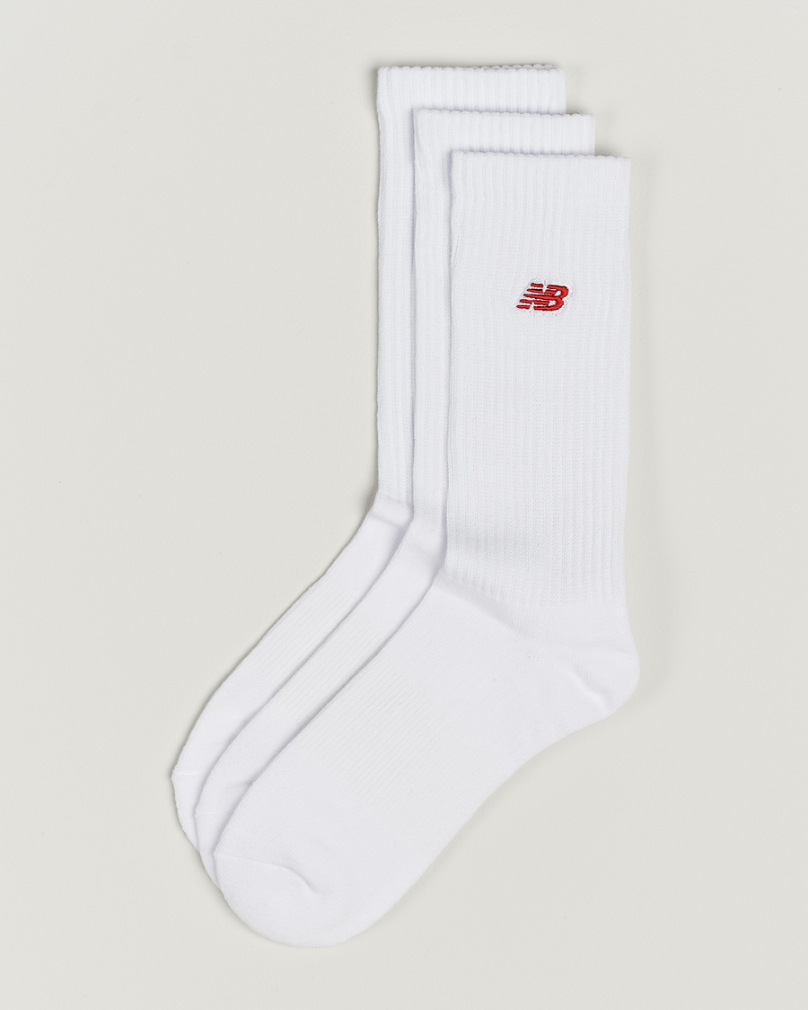 Hombres | Ropa interior y calcetines | New Balance | 3-Pack Patch Logo Socks White