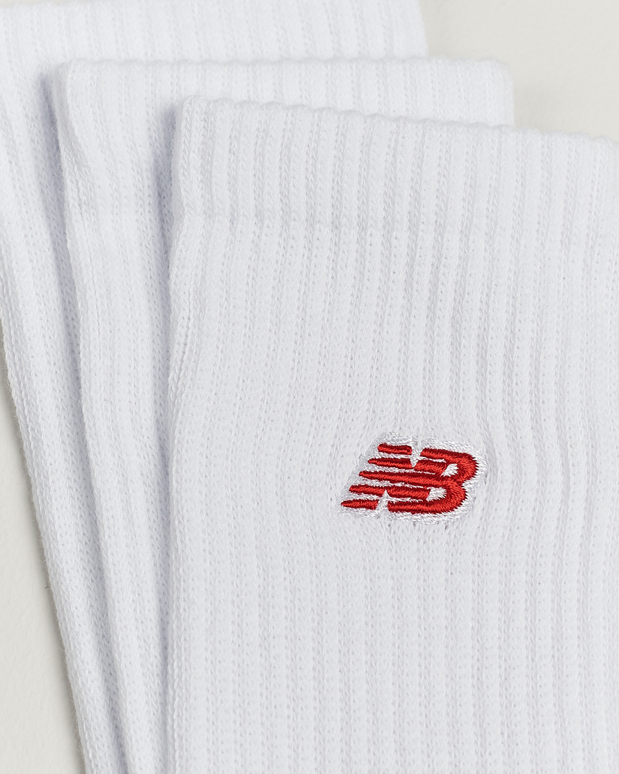 Hombres |  | New Balance | 3-Pack Patch Logo Socks White