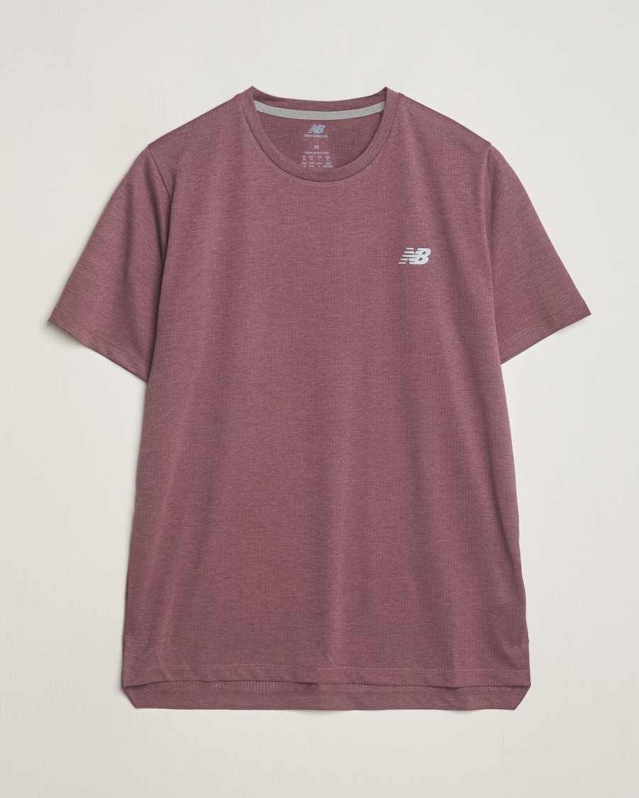 Hombres | Camisetas | New Balance Running | Athletics Run T-Shirt Licorice Heather