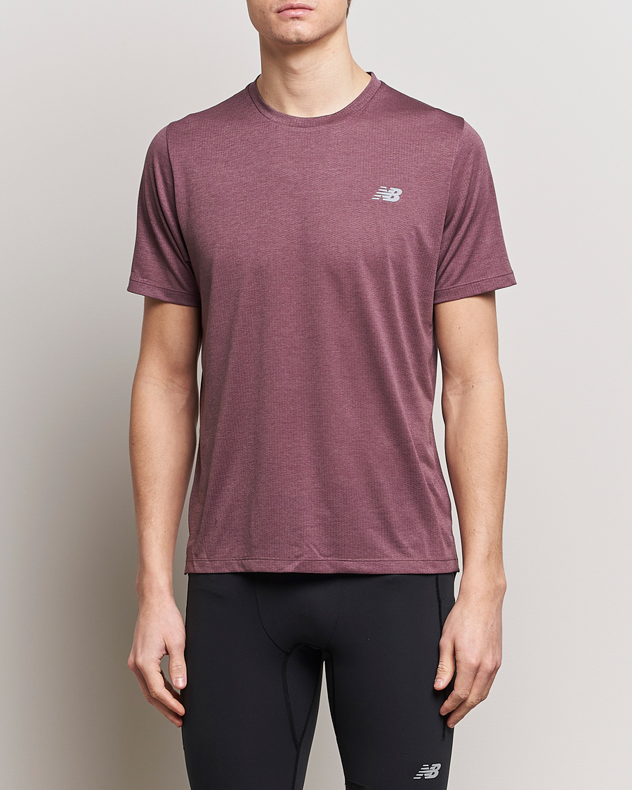 Hombres | Camisetas | New Balance Running | Athletics Run T-Shirt Licorice Heather