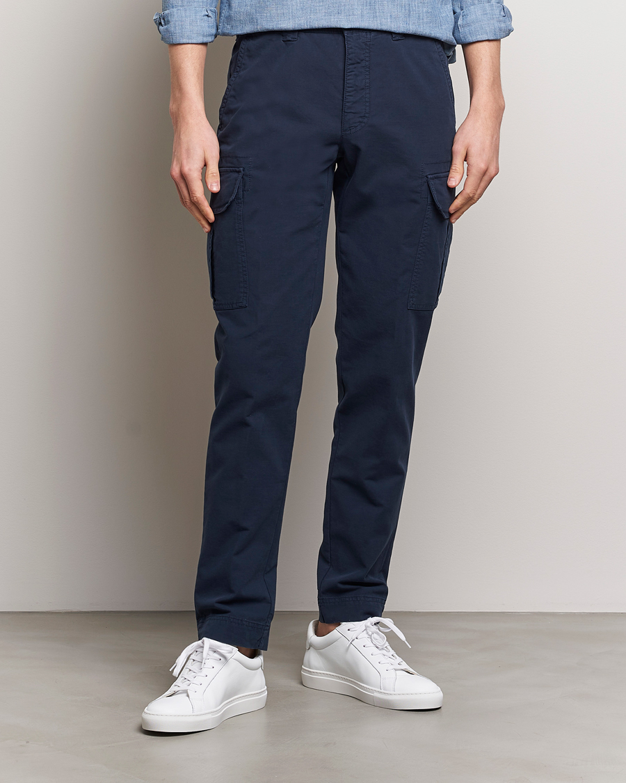 Hombres | Pantalones | Incotex | Slim Fit Cargo Pants Navy