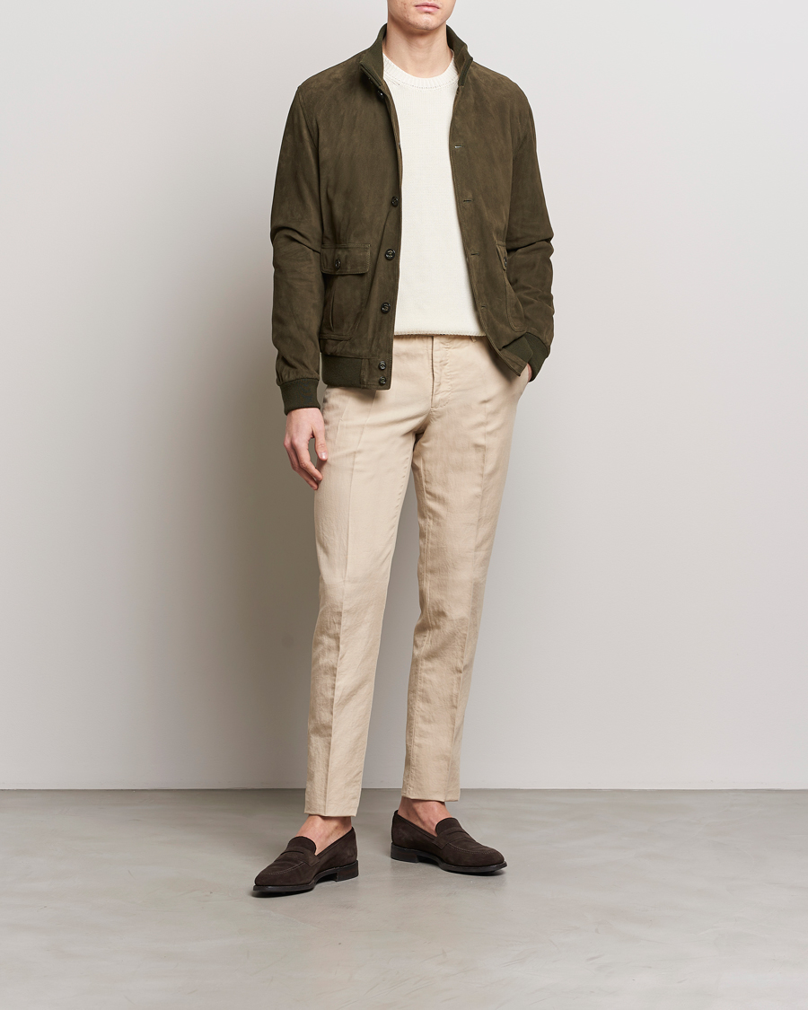 Hombres | Pantalones | Incotex | Slim Fit Chinolino Trousers Light Beige